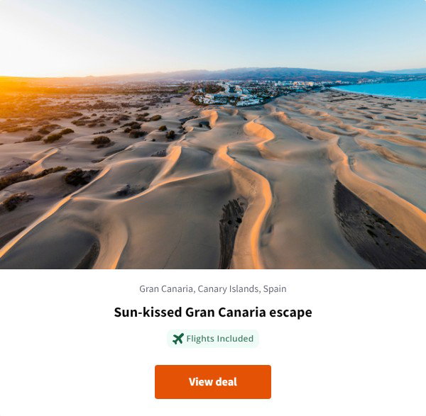 Sun-kissed Gran Canaria escape