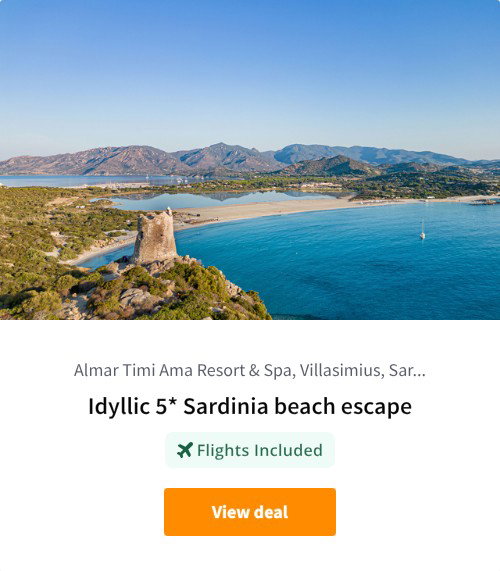 Idyllic 5* Sardinia beach escape