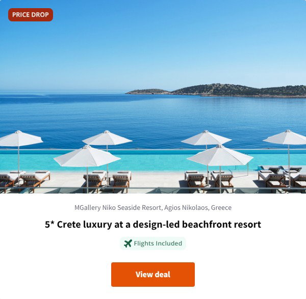 5* Crete luxury at a design-led beachfront resort
