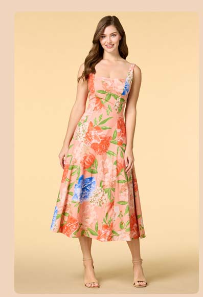 Shop Hydrangea Blooms Midi Dress