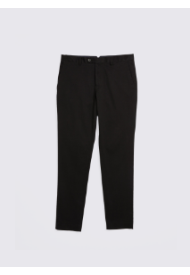 Black Linen-Blend Beach Trousers