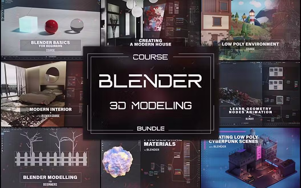 Blender 3D Modeling Course Bundle | Lifetime Access