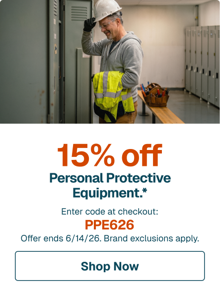 15% off Personal Protective Equipment.* Enter code at checkout: PPE626
