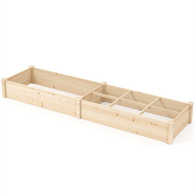 8' x 2' Wooden Raised Garden Bed (2 Types)