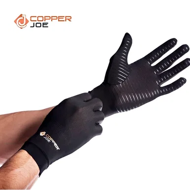 Copper Joe® Copper-Infused Full-Finger Compression Arthritis Gloves (1-Pair)