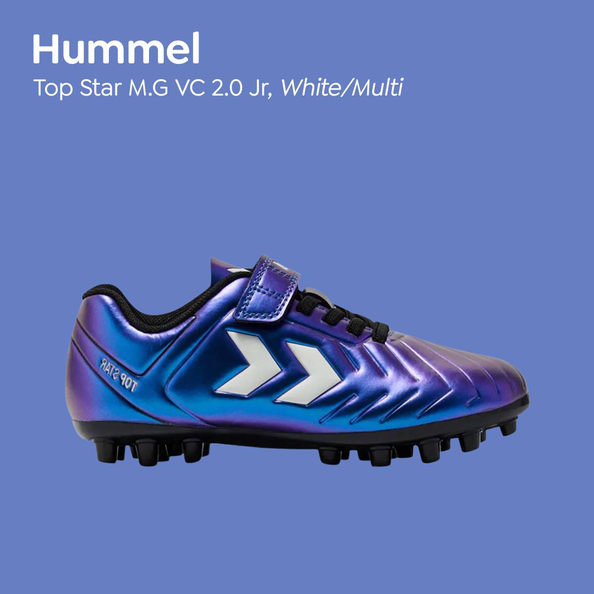 Hummel Fotballsko 2.0 White Multi – hvite fotballsko til barn med fargerike detaljer