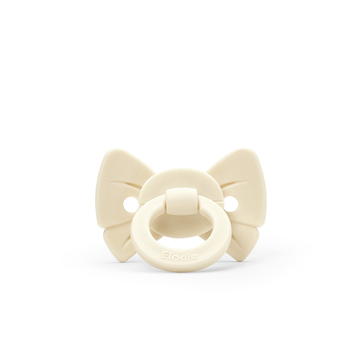 Image of Binky Bow Silicone 0-6 months - Oat White
