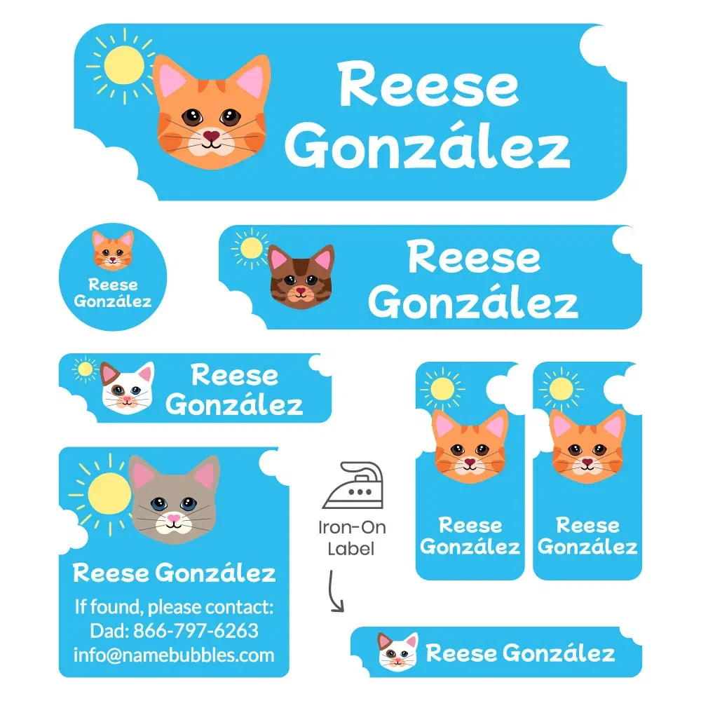 Image of Cats Sleepaway Camp Labels Pack