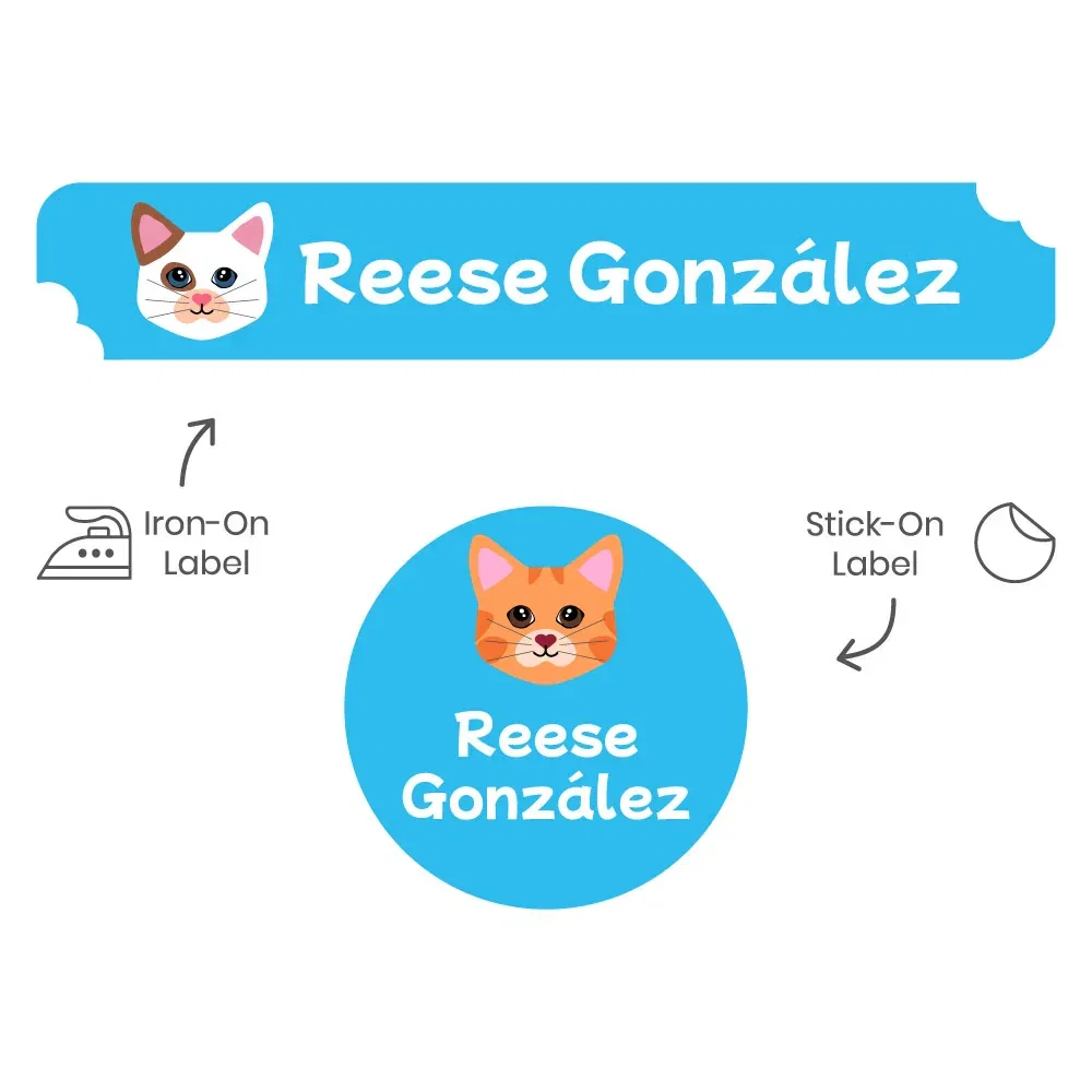 Image of Cats Camp Clothing Labels Pack