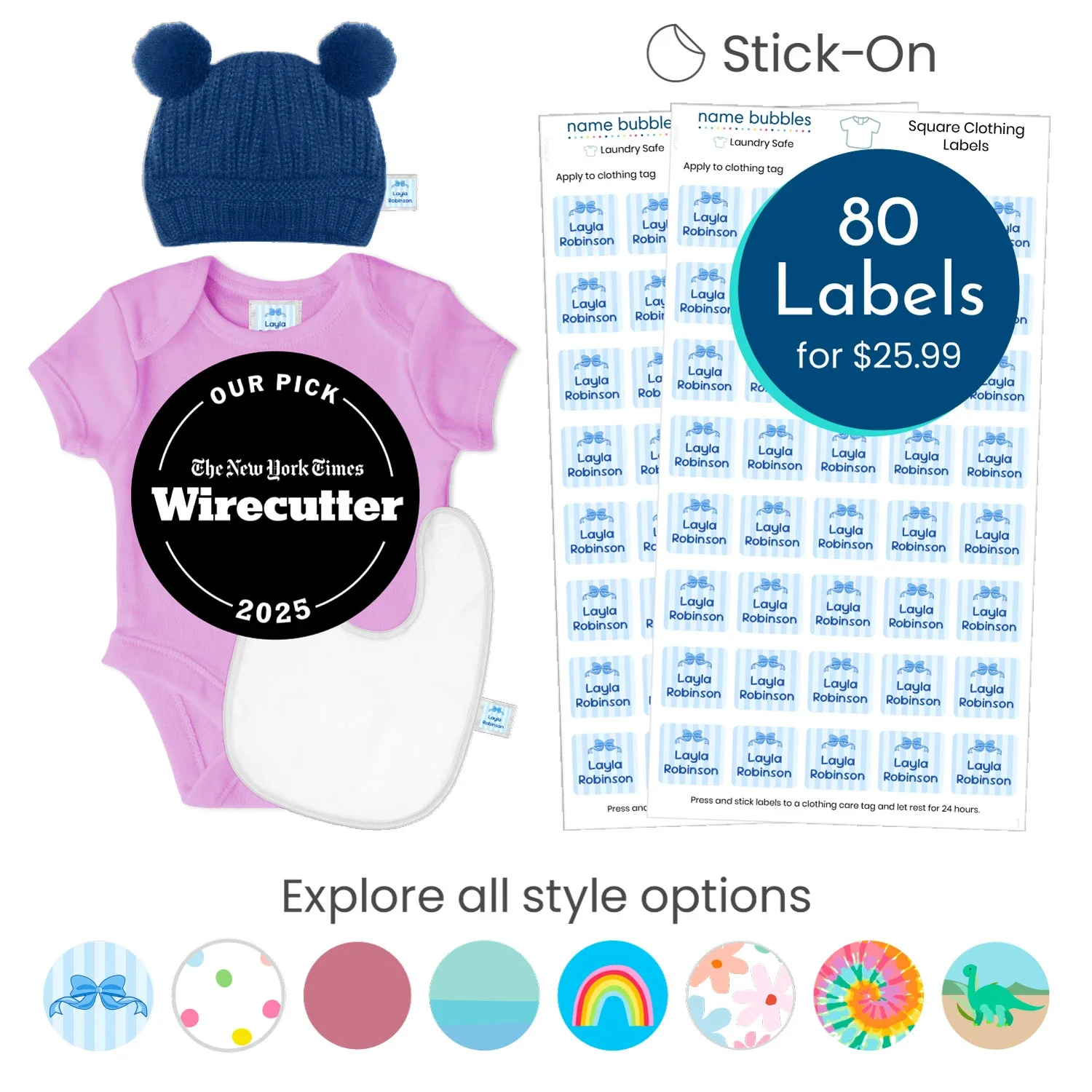 Image of Custom Square Clothing Labels
