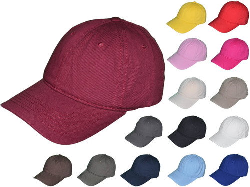 Blank Dad Hats - Unisex Cotton Polo Unstructured Low Profile Baseball Caps With Buckle Back Closure (15 Colors) - 5223