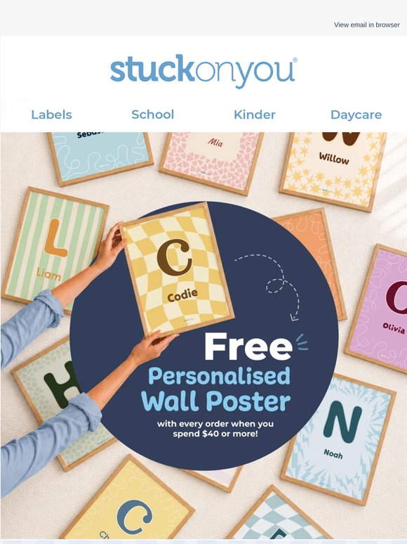 Free* Personalised Wall Poster!