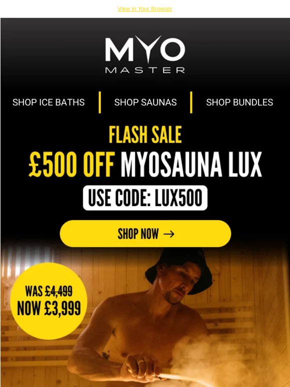 Flash Sale: £500 off the MyoSauna Lux