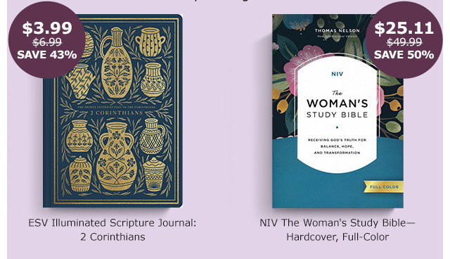 ESV Illuminated Scripture Journal: 2 Corinthians | NIV The Woman's Study Bible, Hardcover