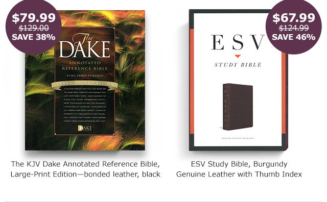 The KJV Dake Annotated Reference Bible Large Print Edition | ESV Study Bible, Burgundy Genuine Leather