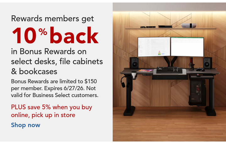 rewards members get 10% back in rewards on select furniture