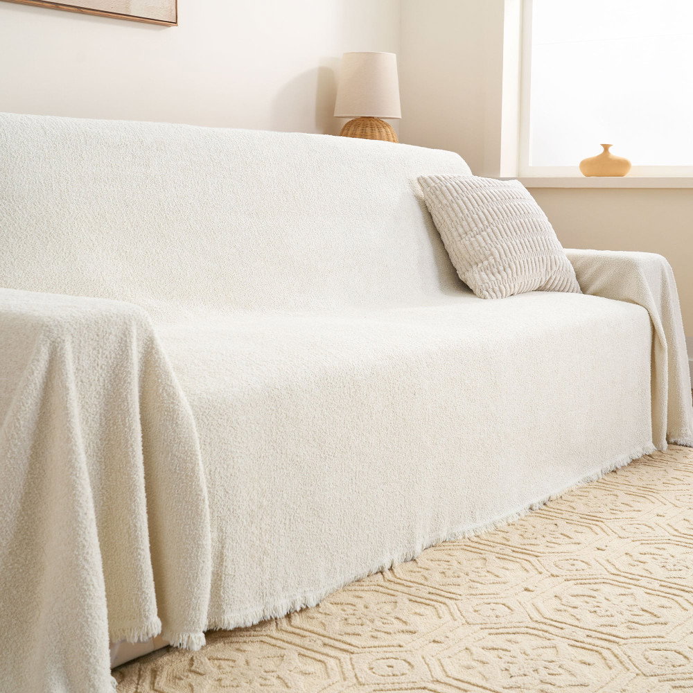 Soft Plush Waterproof Multi-Purpose Sofa Protection Couch Cover Pet-Friendly Machine Washable Everyday Wear
