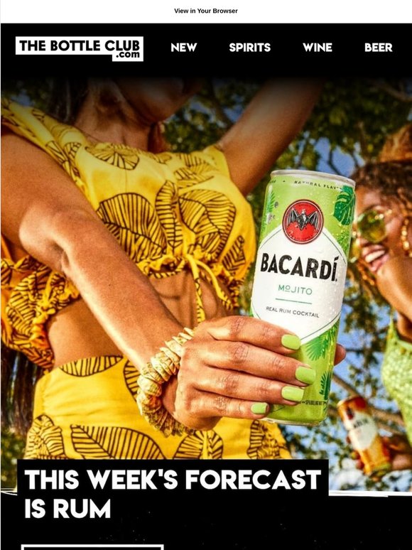 This week's forecast: rum ☀️🍹