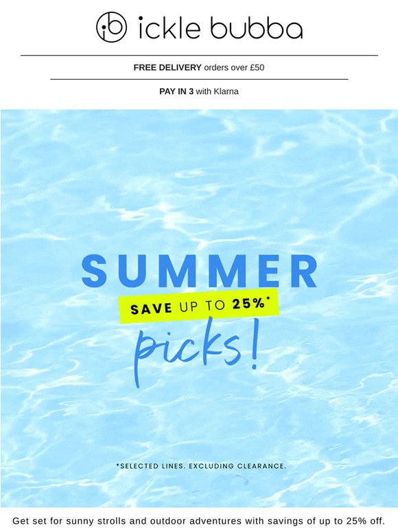 Ready, Set, Summer Picks! Up to 25% off