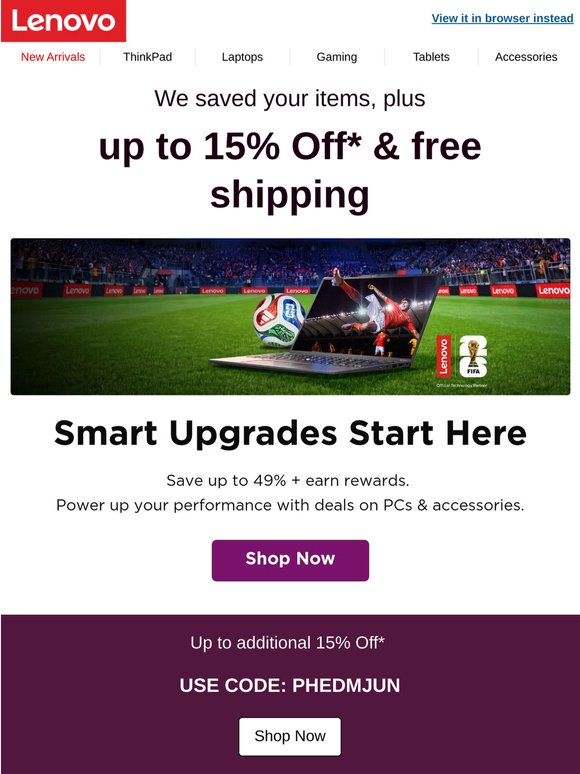 Promo code just for you for ThinkCentre Neo 30s Gen 5