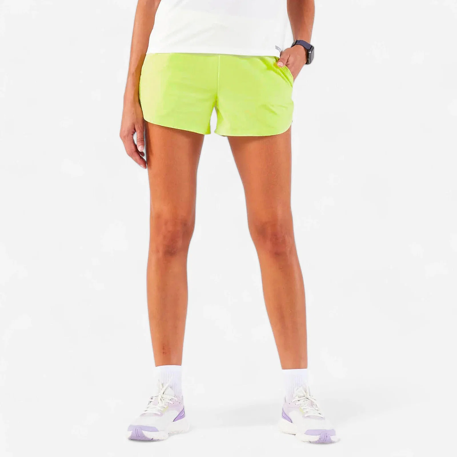Image of Women's Running & Trail Running Breathable Shorts KIPRUN Run 500 Dry-black