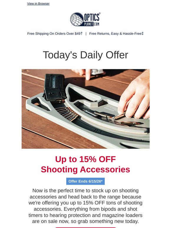 Up to 15% OFF Shooting Accessories!