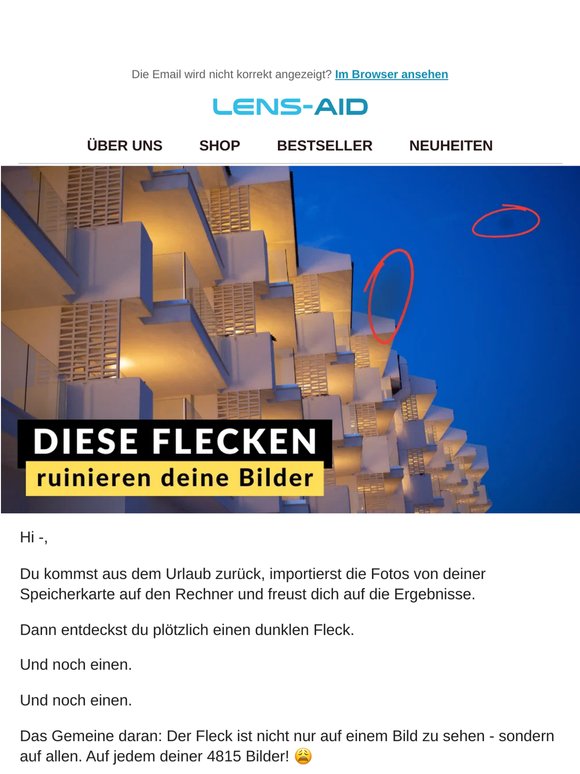 😡 Diese Flecken ruinieren deine Bilder