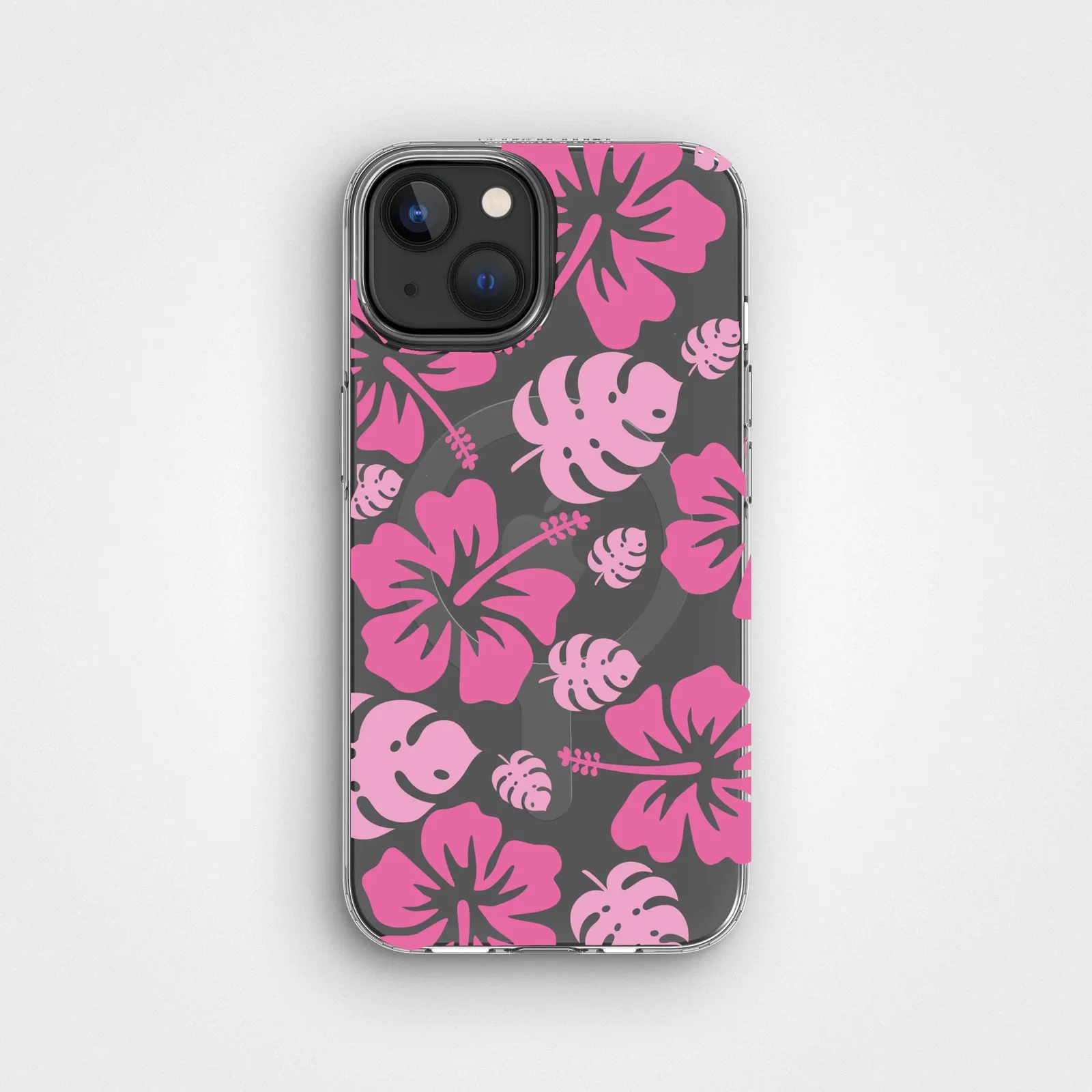Image of iPhone 13 / 14 Circular Hibiscus Clear Phone Case | CLRPRTCT™