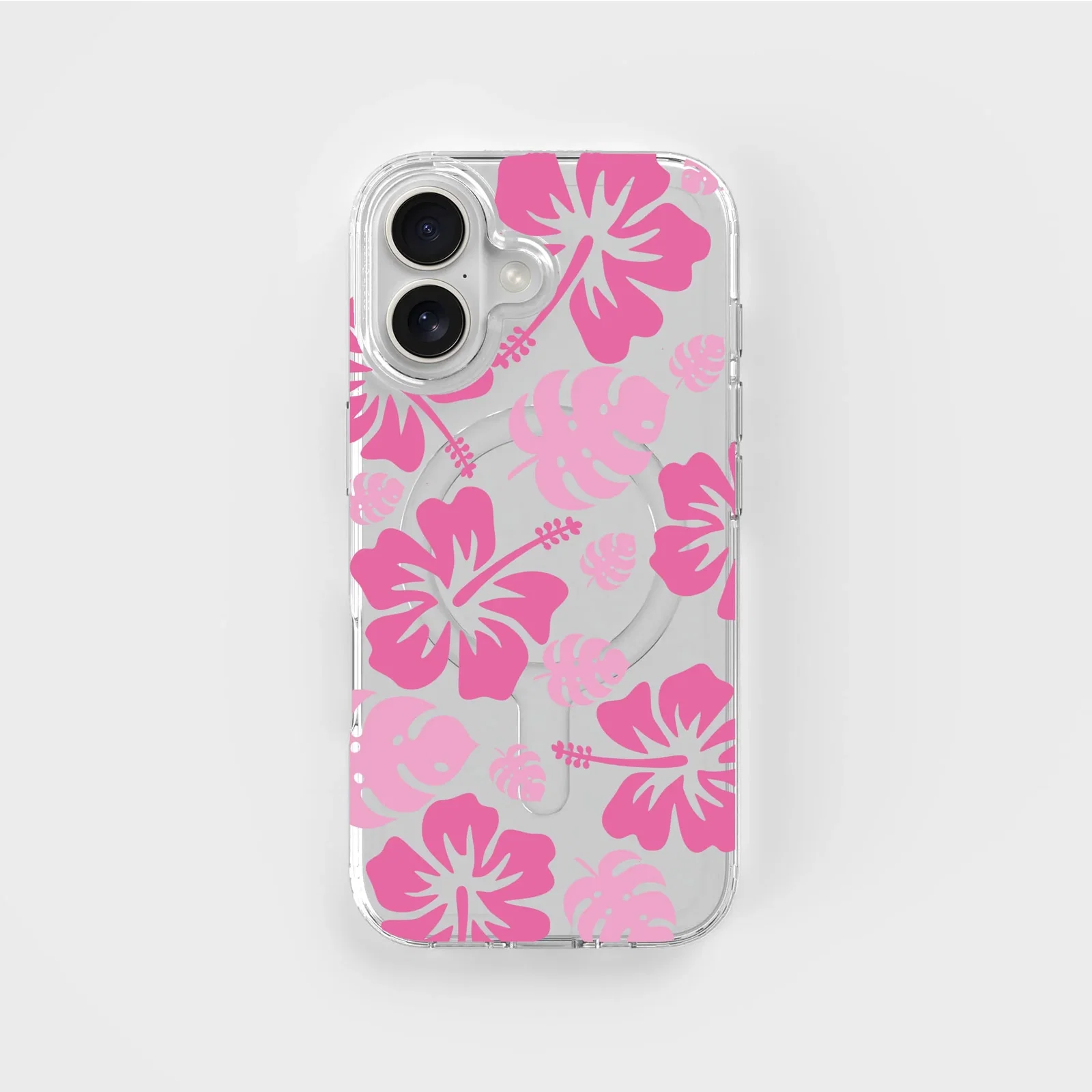 Image of iPhone 17 Circular Hibiscus Clear Phone Case | CLRPRTCT™