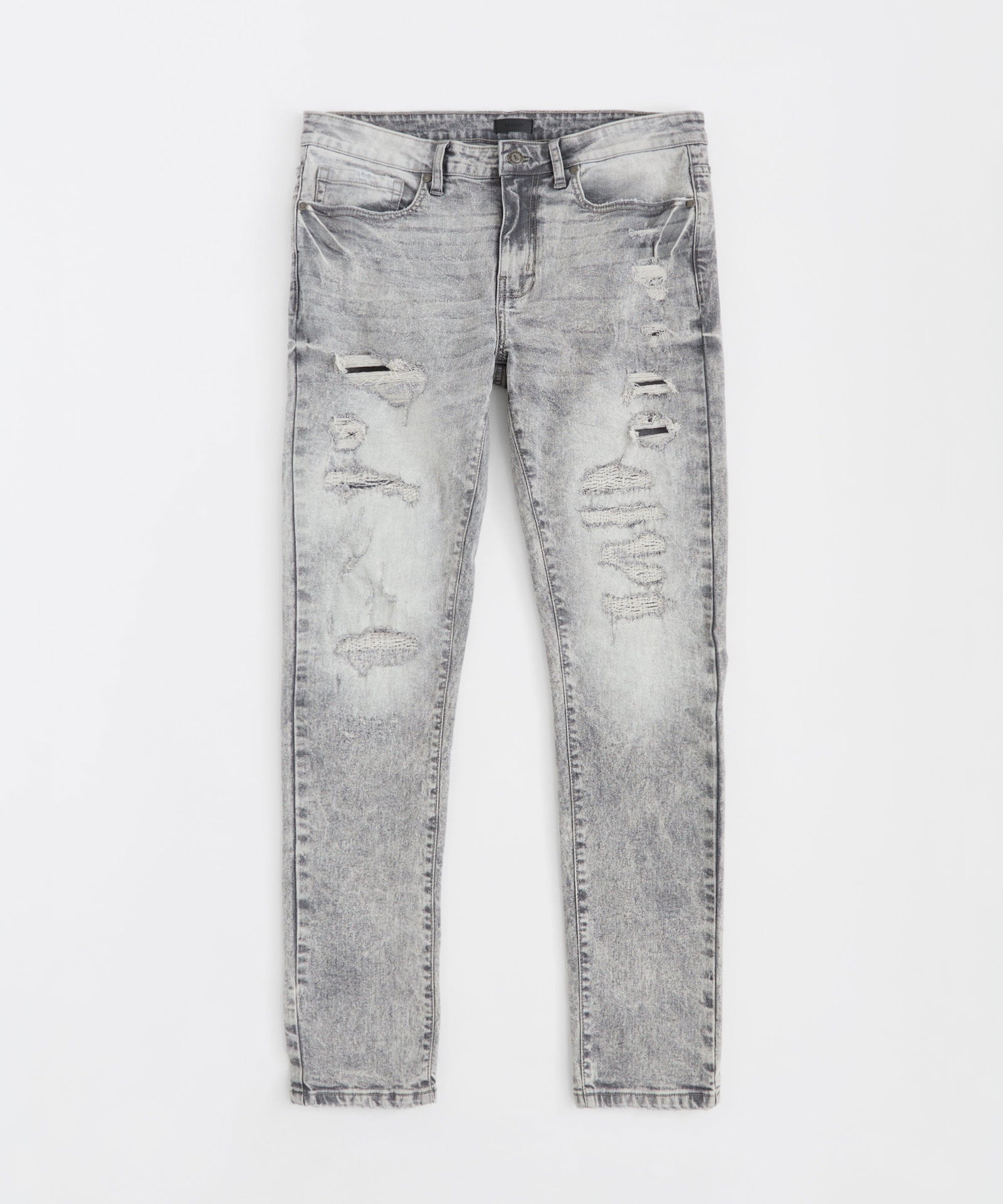Lexington Distressed Denim Pants - Grey - GREY / 30