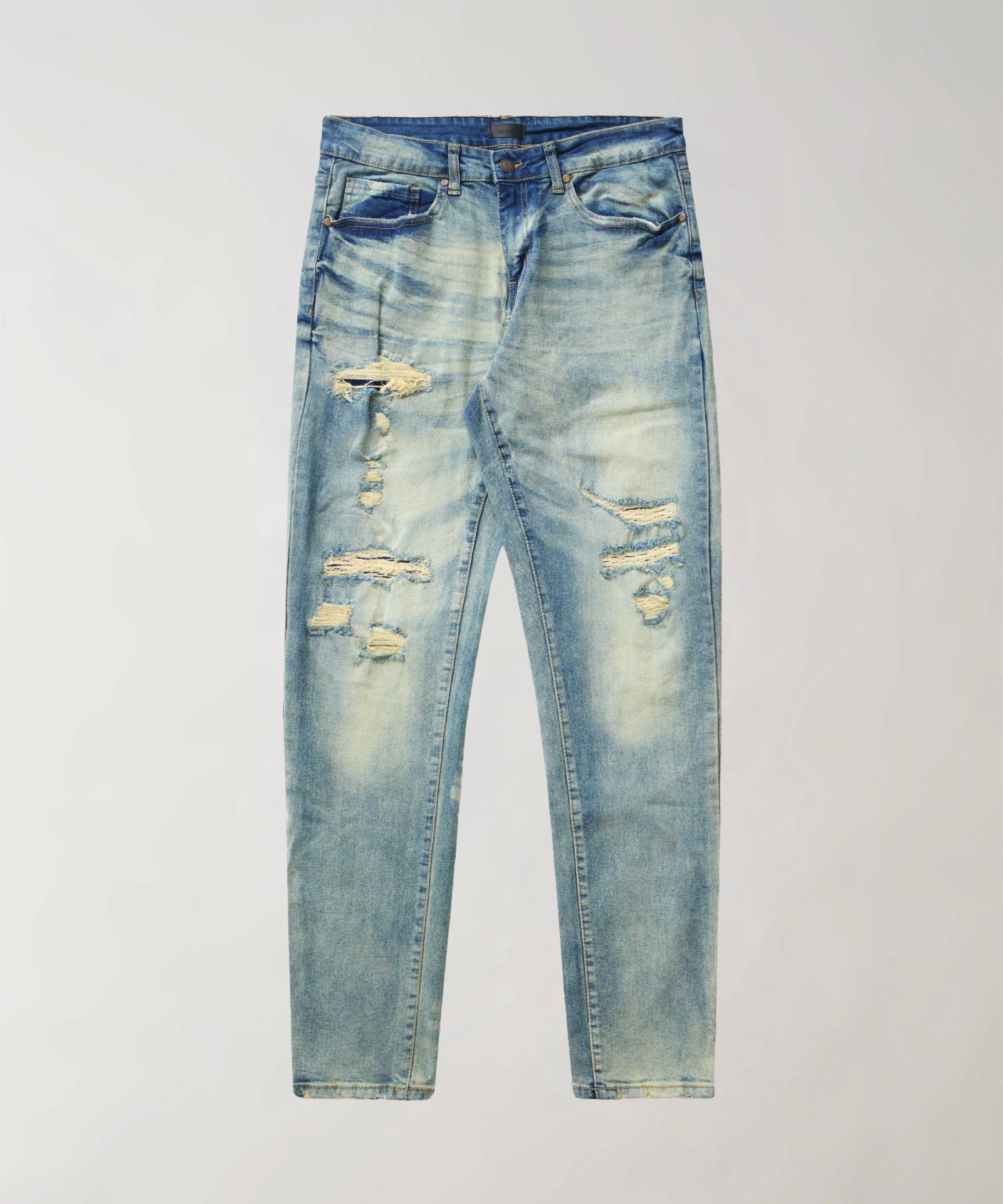 Madison Distressed Denim Pants - Medium Indigo - MEDIUM INDIGO / 30