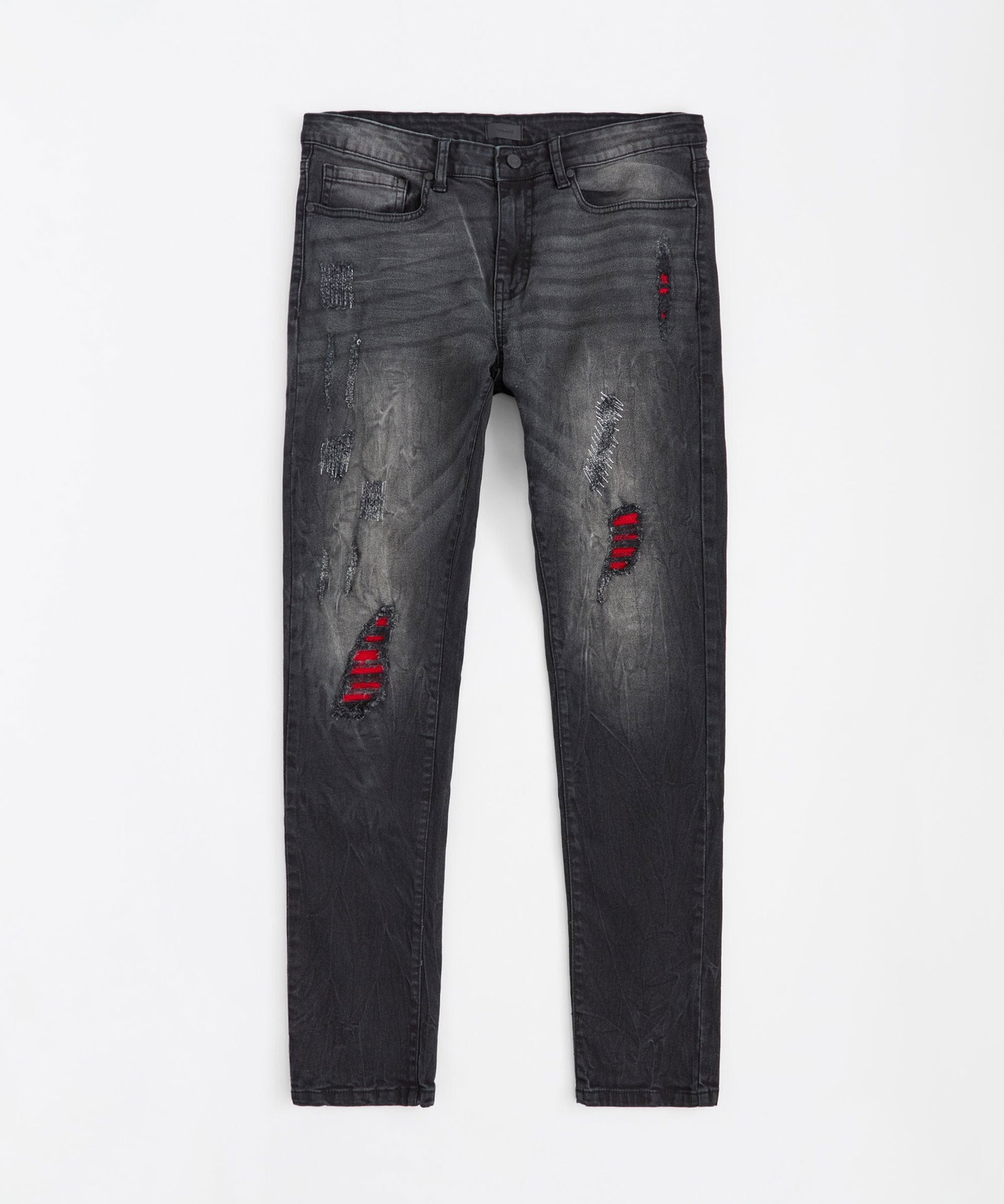Vice Ripped Denim Pants - Washed Black - WASHED BLACK / 30