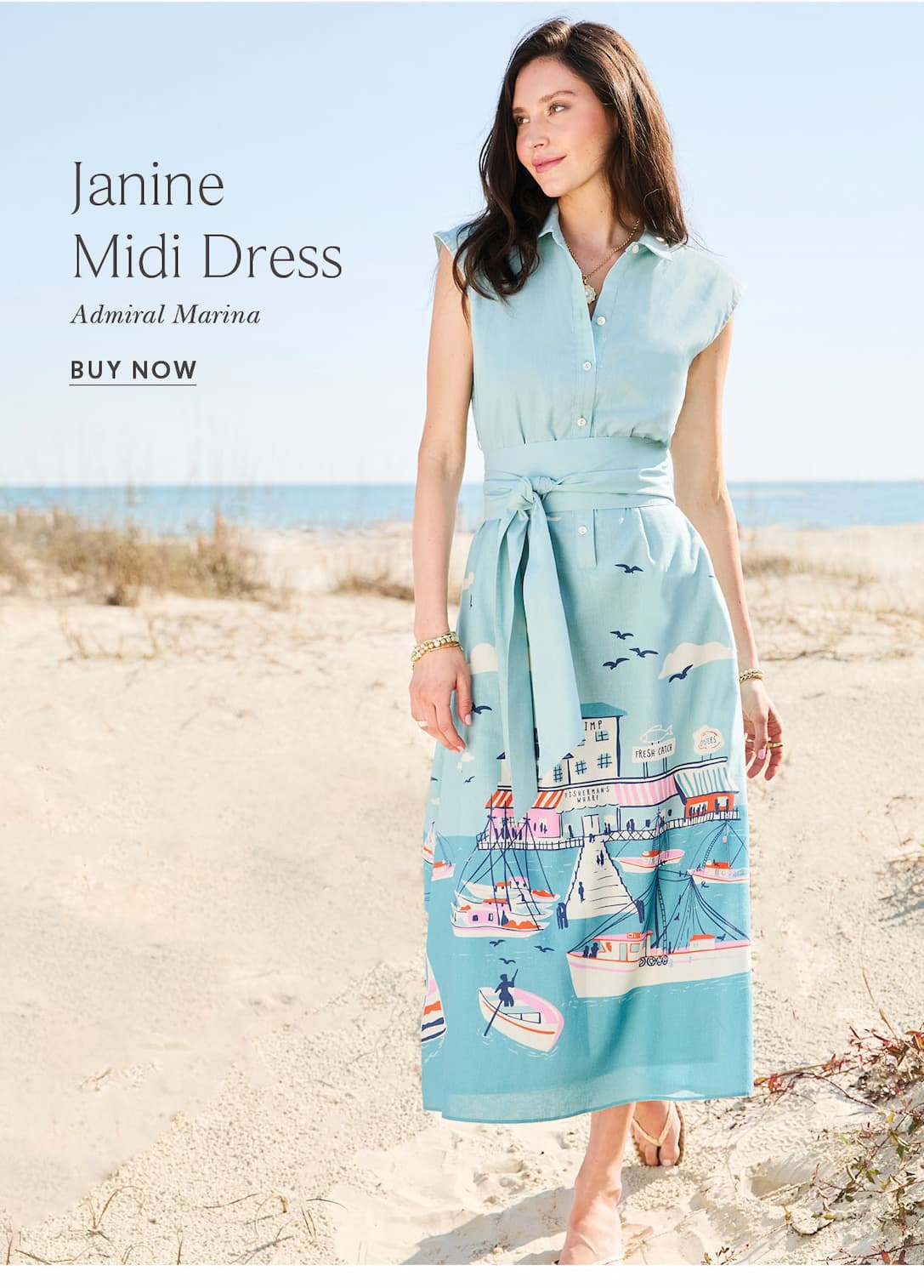 Janine Midi Dress Admiral Marina