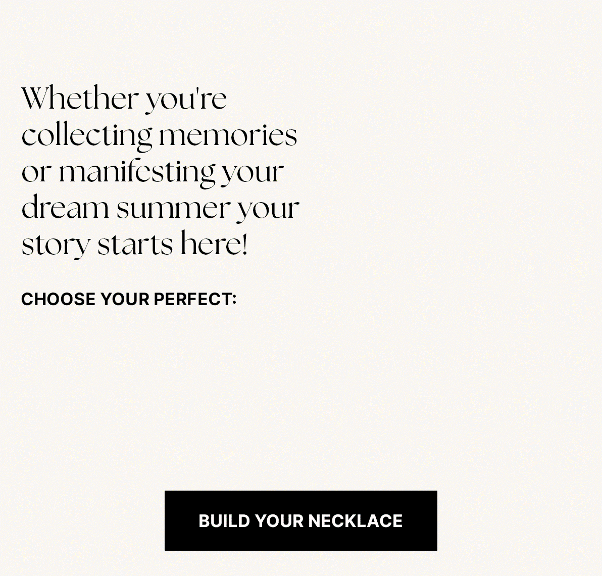 Whether you're collecting memories or manifesting your dream summer your story starts here! Choose your perfect: Chain Charm Clip  Charms. Build Your Necklace