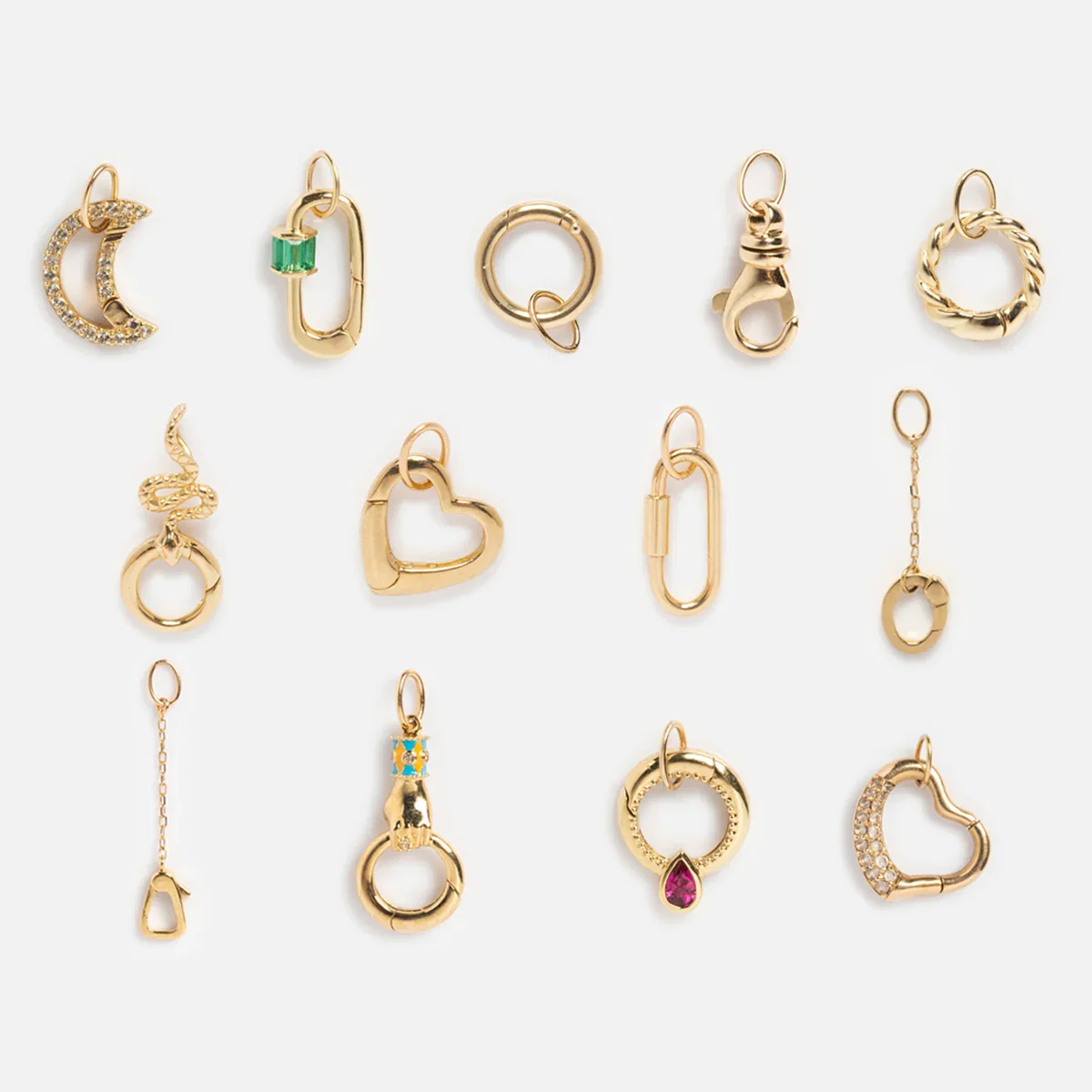 Image of Solid Gold Charm Clip