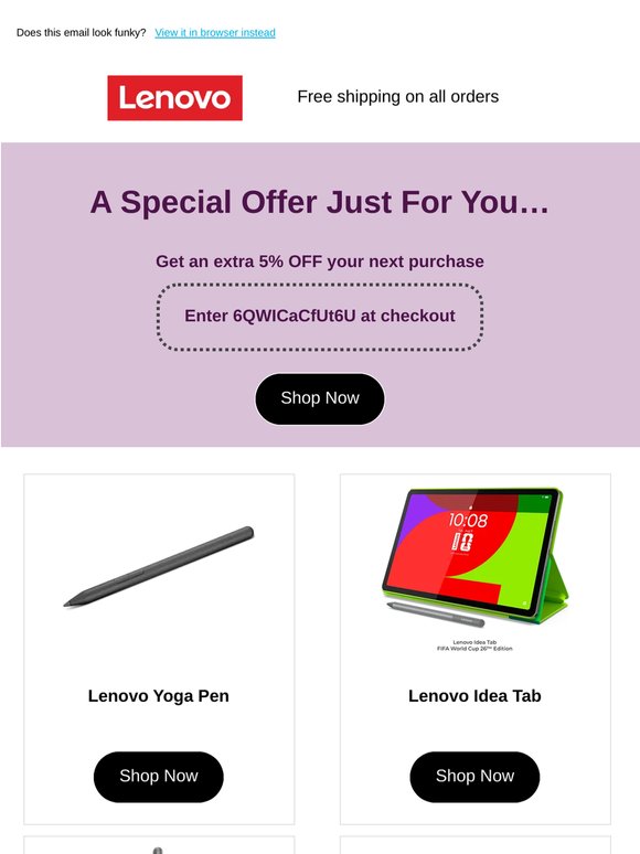 Get an extra 5% off your next purchase!