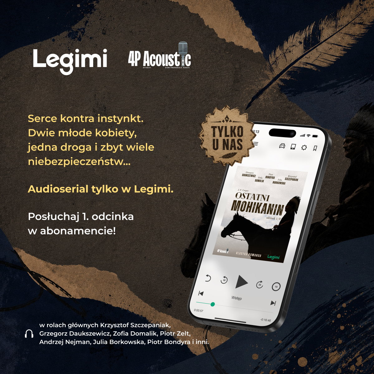 J.F. Cooper, Ostatni Mohikanin (audioserial, odcinek 1.). Słuchaj wyłącznie w abonamencie Legimi.