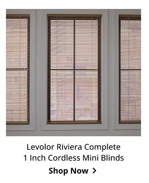 Levolor Riviera Complete 1 Inch Cordless Mini Blinds | Shop Now >