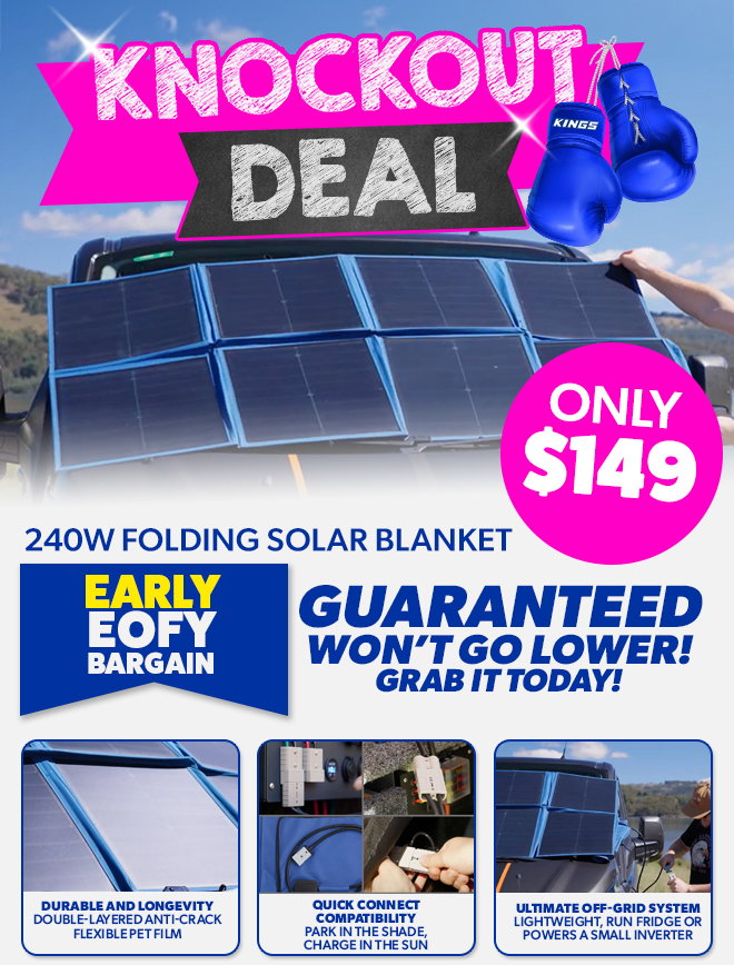 Knockout Deal - 240W Folding Solar Blanket Only $149