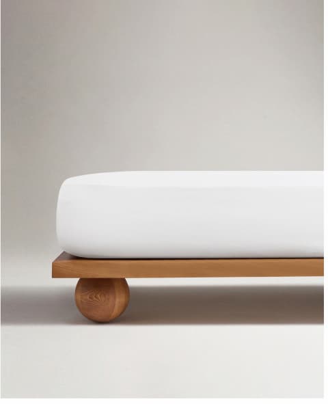 White Cotton Fitted Sheet