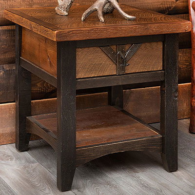 Yellowstone Dutton 1 Drawer Nightstand with Shelf
