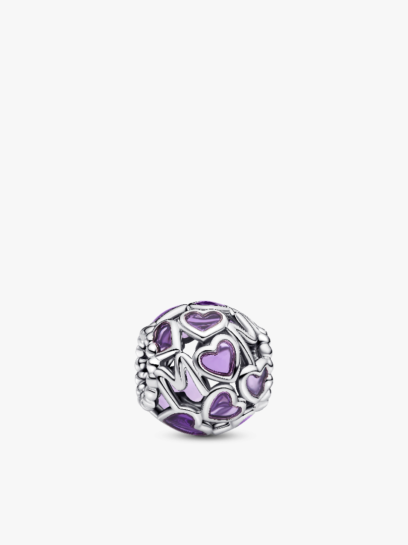 Openwork Hearts Mom Charm