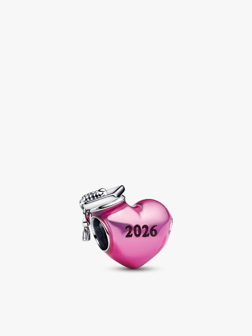 Graduation 2026 Pink Heart Charm