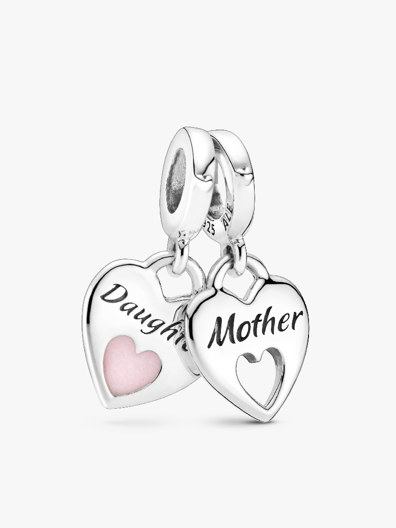 Double Heart Split Dangle Charm