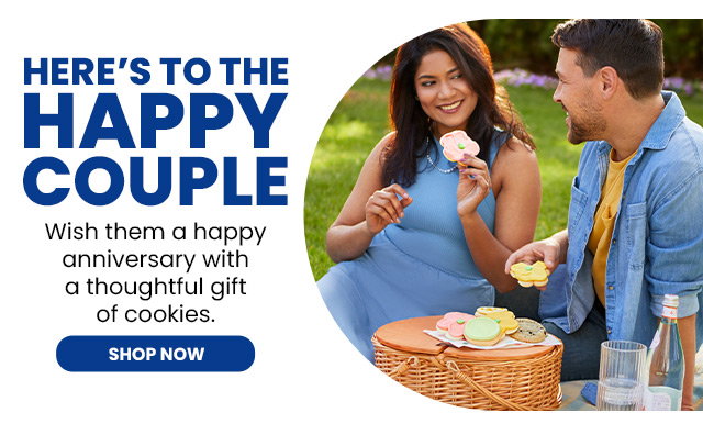 Here’s to the Happy Couple - Wish them a happy anniversary with a thoughtful gift of cookies. 