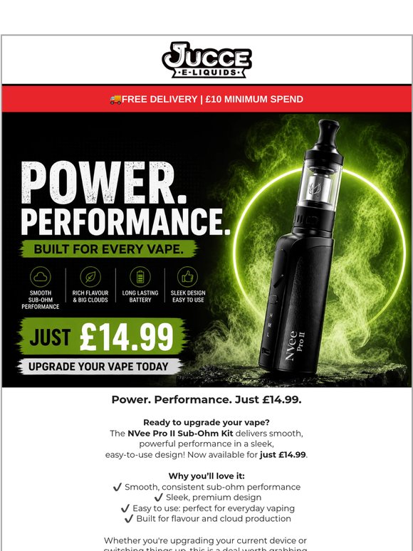 Upgrade your vape for just £14.99 🔥