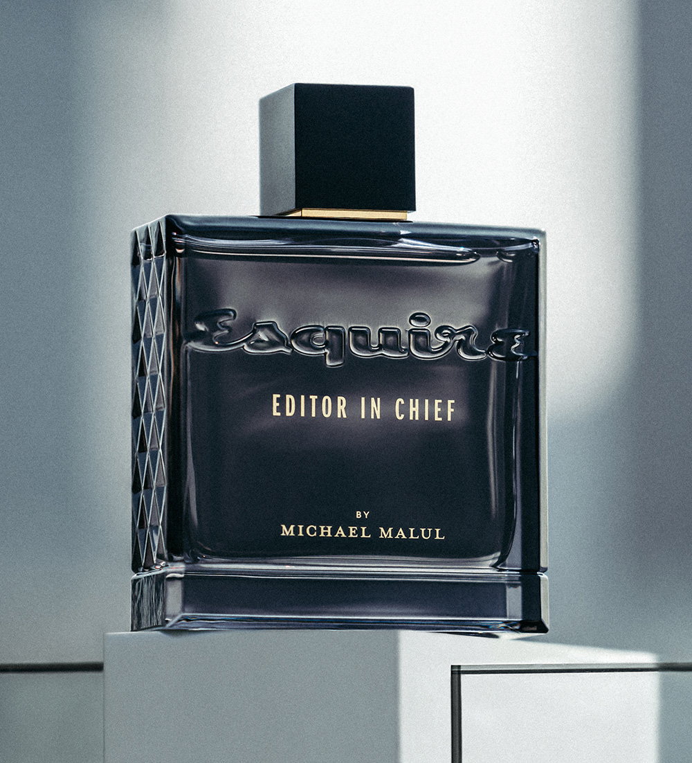 Editor In Chief, black cologne bottle 