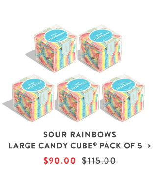 Sour Rainbows Large Candy Cube Pack of 5