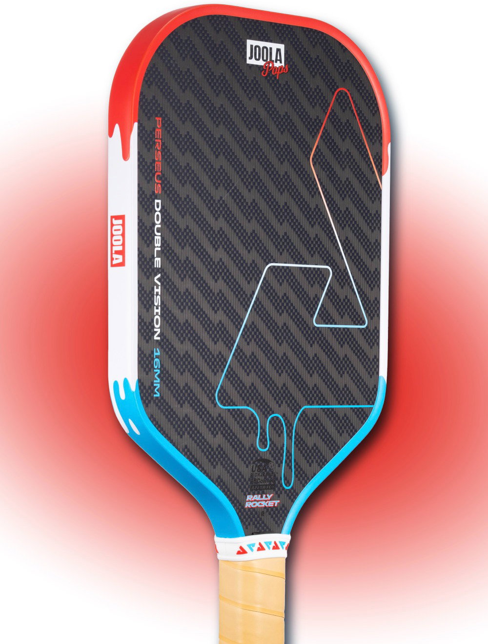 JOOLA PERSEUS DOUBLE VISION PADDLE Rally Rocket Colorway