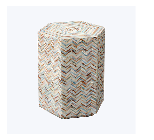 Jamie Young Hepburn Hexagon Side Table